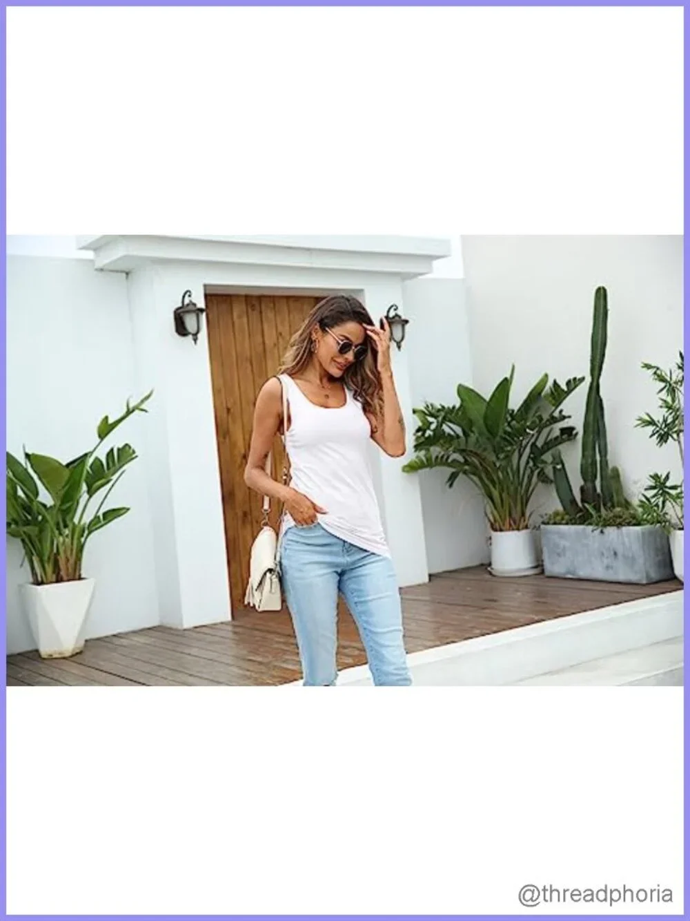 3 Pack Extra Long Cotton Spandex Tank Tops Camisoles